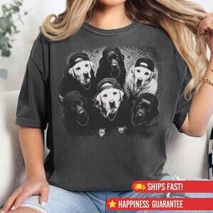 Funny Gangster Dog Graphic Tee, Streetwear Dog Meme Shirt
